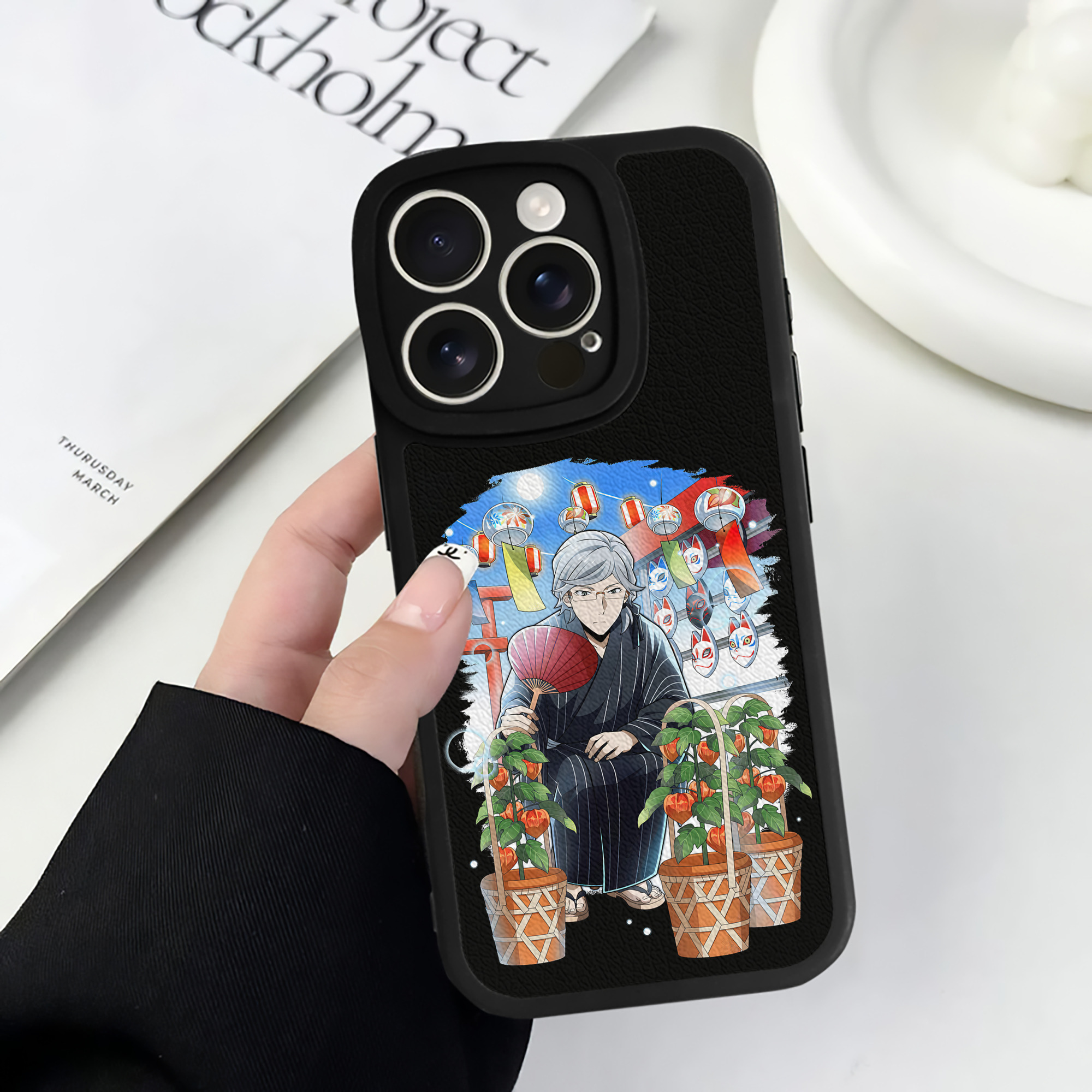 （画像用） 文豪ストレイドッグス Bungo Stray Dogs 【iPhone 16シリーズ対応】シリコンスマホケース（レザー調） 材質：シリコン